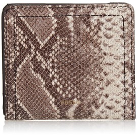 Fossil Ladies Wallet - Logan Embossed Leather Python Effect Zipper Clutch Bag SL8266874 - 7.75" L x 3/4" W x 4" H, Snake print