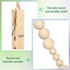 Wall Hanging Photo Display with Wooden Beads Garland 4 Feet