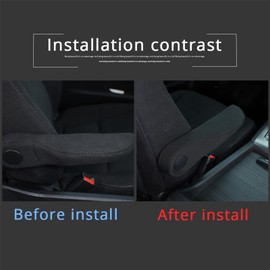 Heutamo Car Front Seat Armrest Covers Compatible with Honda Pilot 2016-2022/Ridgeline 2017-2023/Passport 2019-2023,Black Cloth Fabric Front Seat Armrest Protectors Cover