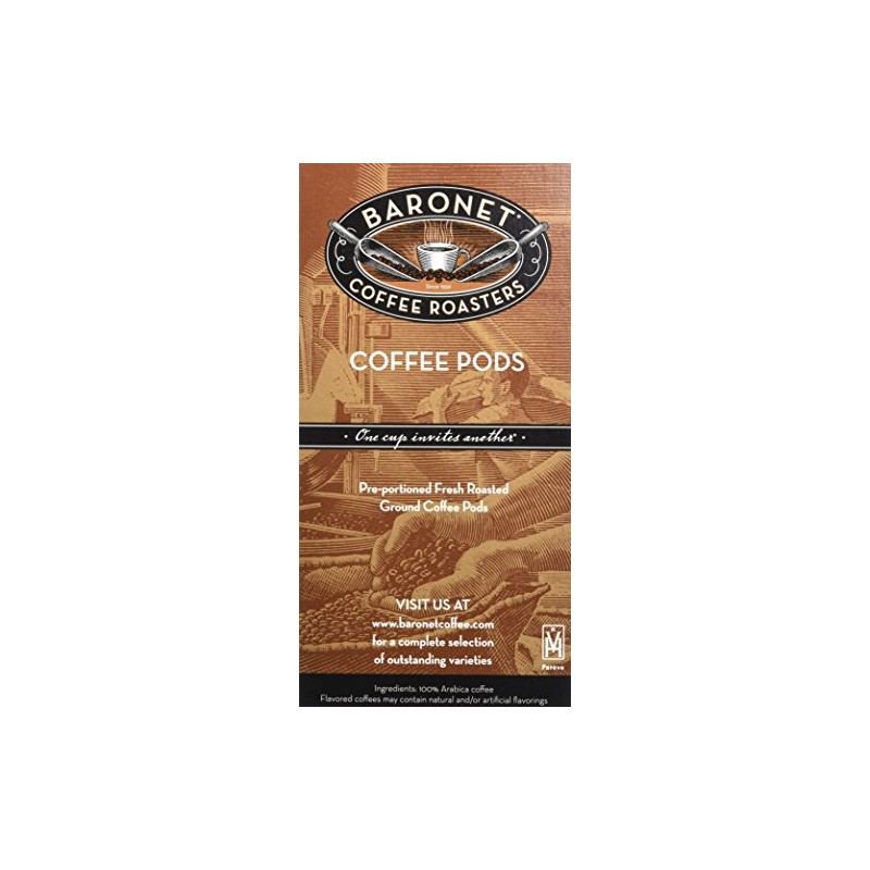 Baronet Coffee Pods [50/50 Decaf Colombian-54 Pods] Single Cup Use,