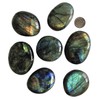Manekieko Natural Labradorite Irregular Polished Crystals and Healing Stones, Palm