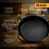 Utopia Kitchen Cast Iron Skillets 12 Inch, Chef's Pan, Pre-Seasoned