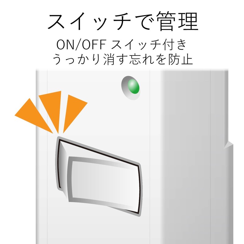 エレコム 電源タップ トリプルタップ 雷ガード 一括スッチ 1個口 ホワイト T-KTR02WH