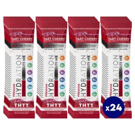 NewTrition Hydration Powder, Electrolyte Powder Packets, Naturally Flavored Hydrating Packets for Water, Fast Acting Hydrate Electrolytes with Vitamins B&C, Energy & Recovery, Tart Cherry, Pack of 24