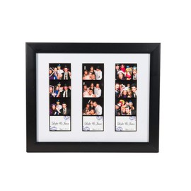 Photo Booth Frames -8 x 10 Photo Frame with Mat for Three Photo Booth Pictures Black 8x10 Photo Booth Frame 3 Pictures