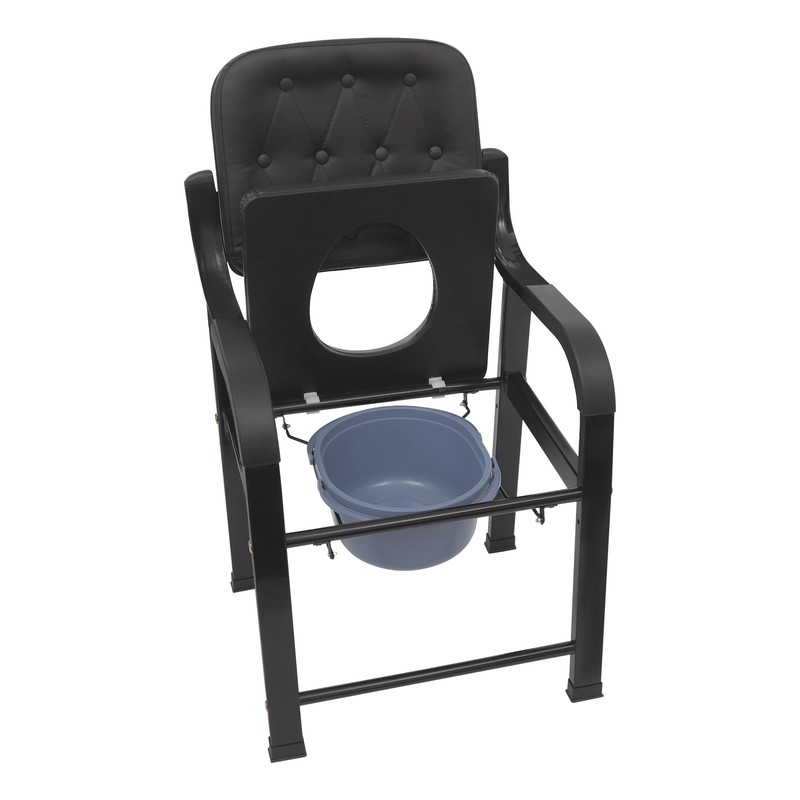 Drop Arm Bedside Commode Heavy Duty, 2 in 1 Shower