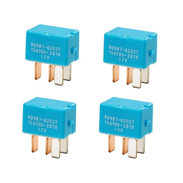 4 PCS Car 4-Pins AC Relay 90987-02027 Multiple Use Relay