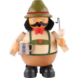 Müller German incense smoker Bavarian on Oktoberfest, height 14 cm / 6 inch, original Erzgebirge by Mueller Seiffen
