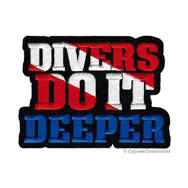 Cypress Collectibles Inc. DIVERS DO IT DEEPER SCUBA PATCH embroidered