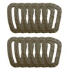 HOUSON 12PCS Plastic Carabiner, Tactical Carabiner D Shape Plastic Hook