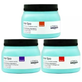 L'Oréal [로레알] NEW 헤어스파 크림바스 490ml (3가지타입 선택) / 너리싱 스무딩 리페어링 크림바스/헤어팩 두피팩 [스무딩 크림바스] [L'Oreal] NEW Hair Spa Cream Bath 490ml (Choose from 3 types) / Nourishing Smoothing Repairing Cream Bath / Hair Pack Scalp Pack [Smoothing Cream Bath]