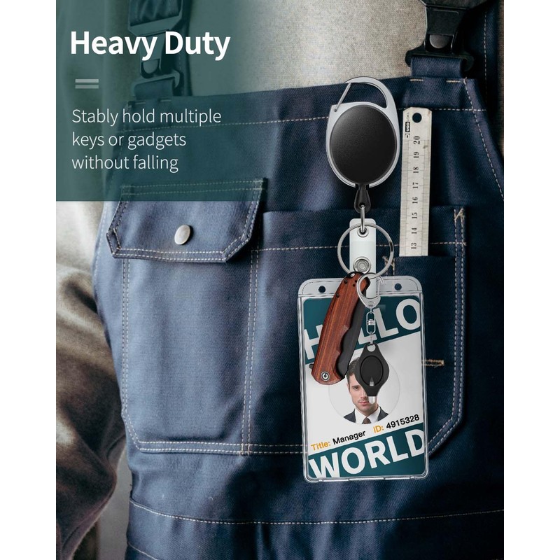 Pawfly 2 Pack Vertical 2-Card Badge Holder with Thumb Slots