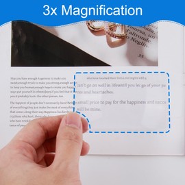 5 Pack Pocket Plastic Magnifier Lens, 3X Fresnel Len with Card Holder Credit Card Size Handy Reading Magnifying Wallet Loupe for Reading Fire Starter Emergency Bushcraft Survival Outdoor Classroom