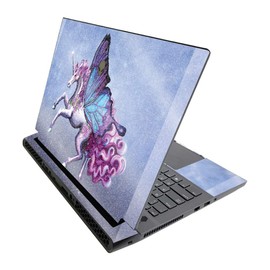 MightySkins Glossy Glitter Skin for Alienware M17 R3 (2020) & M17 R4 (2021) - Lilac Unicorn | Durable High-Gloss Glitter Finish | Easy to Apply and Change Style | Made in The USA