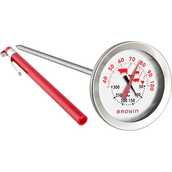 BROWIN® Analogue Oven Thermometer 2 in 1 Stainless Steel 100900