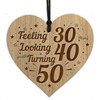 Red Ocean FUNNY 50th Birthday Accessories Engraved Heart 50th Birthday