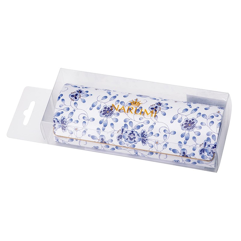 Narumi NA-1 Pearl Glasses Case, White, Hard, Magnetic, Floral Pattern