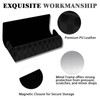 PU Leather Glasses Case with Cleaning Cloth - Magnetic Hard
