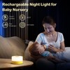 JUSHENG Night Light for Baby Nursery, USB Rechargeable Touch Lamp