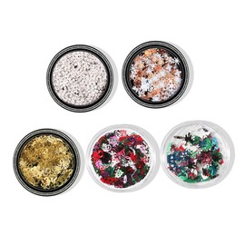 FOMIYES 5pcs Ultra-Thin Metal Nail Stickers Christmas Nail Decals Party Wraps Art Stickers Elegant Style