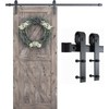 SMARTSTANDARD 6.8FT Barn Door Hardware Kit, Sliding Barn Door Track