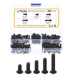 DTGN 50Pcs M6-1x20/25/30/35/40mm Button Head Socket Cap Screws - Carbon Steel Bolt Nut Set Washer Assortment Kit - Good for Road Bicycle, Mountain Bike, Auto