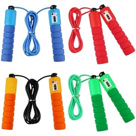Venbytech for 4 Pieces Adjustable Jump Ropes Soft Skip Exercise Ropes Speed Jumping Ropes