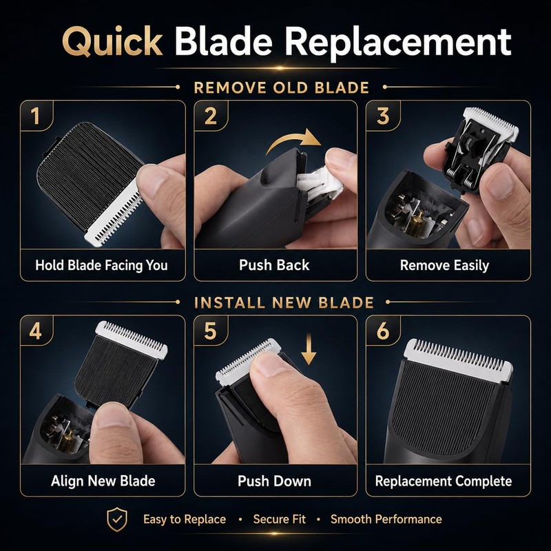 Replacement Blades Compatible with Manscaped Lawn Mower Electric Groin