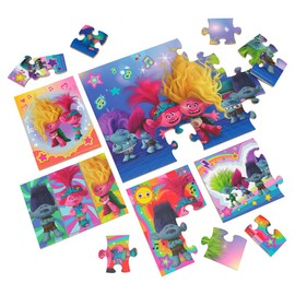 Puzzle in Wood 5 in 1 - Trolls
