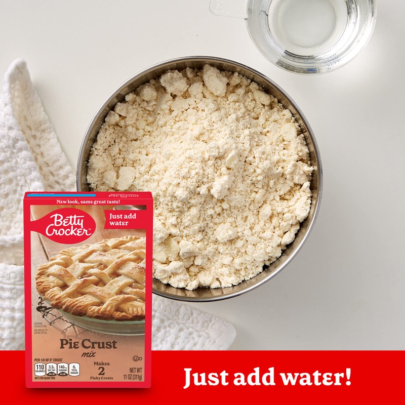 Betty Crocker Pie Crust Mix, Makes Two 9-inch Crusts, 11