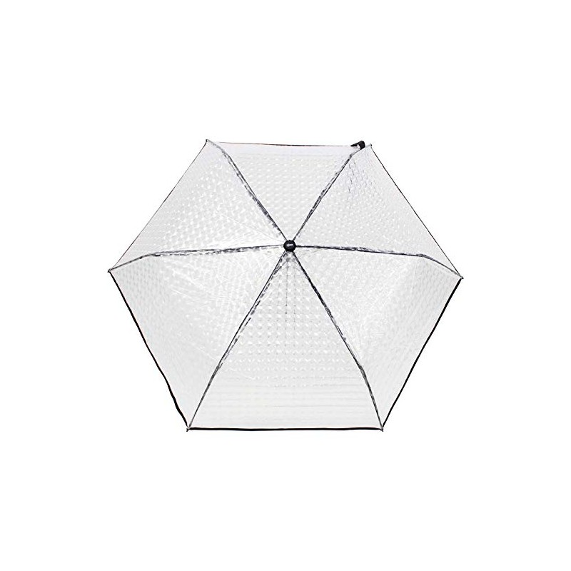 iX-brella Pocket Umbrella Transparent with Lens Effect and Coloured Handle