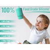 DLOCCOLD Silicone Straw Cup, Adorable Miniature Tumbler with Spill Proof