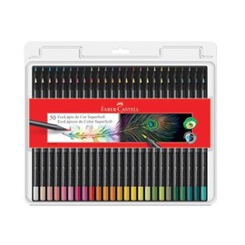 Faber-Castell Colores Supersoft con 50 Diferentes Colores, cuenta con una mina supersuave y con una pigmentación fuerte resaltando tonos intensos sobre cualquier tipo de papel