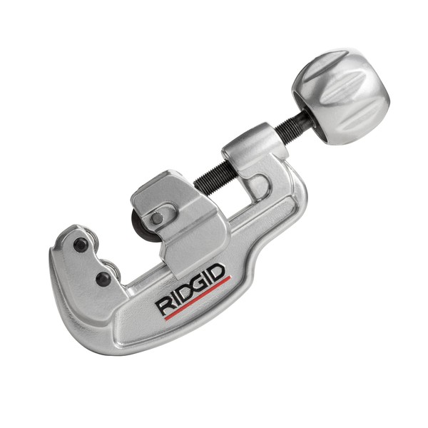 RIDGID 29963 Model 35S 1/4" to 1-3/8" Stainless Steel Tubing Cutter with X-CEL Knob, Silver, Small