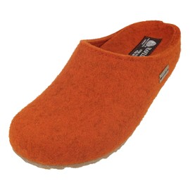HAFLINGER Michl Felt Clog with Removable Footbed Unisex Orange (Rust 43) EU 38