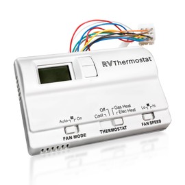 RV 6536A3351 Digital Thermostat Compatible with Coleman-Mach, Wall-Mounted, White, Two-Stage Digital Thermostat Fit for Heat Pump & Gas Furnace