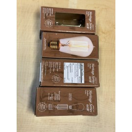 Heritage 4 Light Bulbs Heritage Series Amber 60W ST18 Squirrel Cage Filament 0607167 Bulb