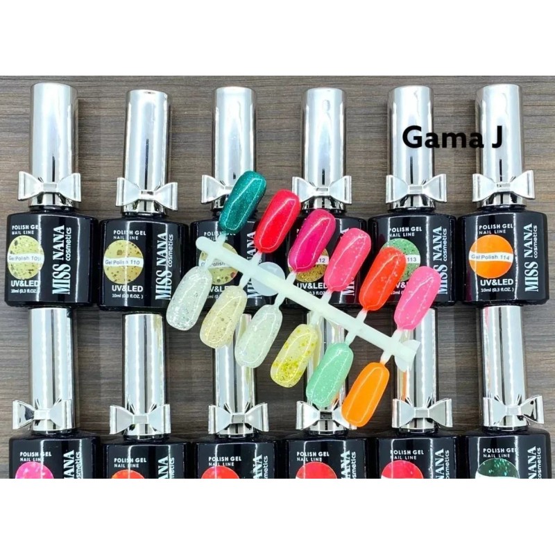 Miss Nana Set Esmaltes Caja Con 12 Tonos Gel Polish