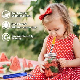 WKIEASON Pack of 3 Stainless Steel Telescopic Straws Stainless Steel Adjustable Length up to 23 cm, Straw to Go with Metal Housing and Mountaineering Buckle, Cleaning Brushes