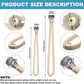 4 piezas de mecha de repuesto para lámpara de aceite, control hermético, quemador catalítico, mecha para difusor de aromaterapia decoraciones (oro y plata, 18 mm)