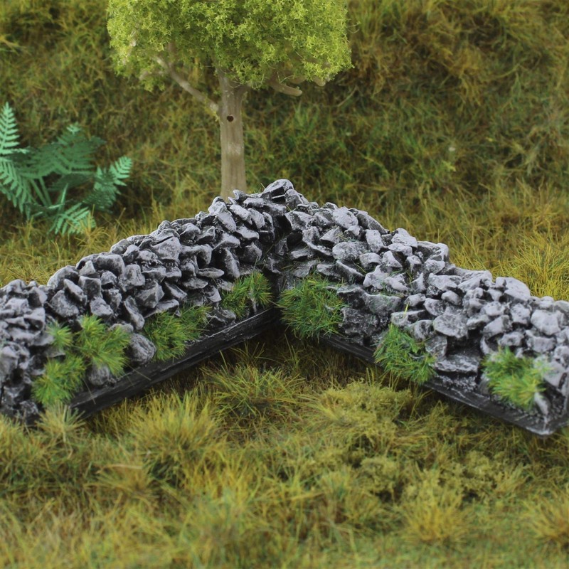 War World Gaming Rock Wall Corner Part | Painted x