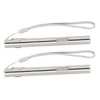 2Pcs Mini Flashlight Pocket Clip Stainless Steel ABS Rechargeable 600mAh