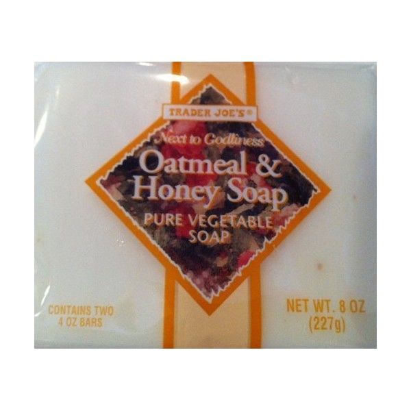 TRADER JOE'S Oatmeal and Honey Soap, Pure Vegetable, 10 Bags (20 Bars)