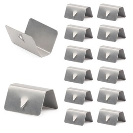 Polcatay 12 PCS Wind Deflector Clip, Car Window Glass Rain Cover Slot Metal Rust-proof Fixing Clip, Loose-proof Rain Gutter Buckle Replacement, Compatible with HEKO G3 SNED Accessories (Silver)