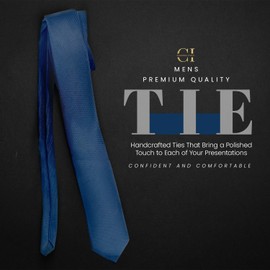 Caruso Italy Blue Formal Tie for Men Premium Silk Necktie, Wrinkle-Resistant, Perfect for Business, Weddings, Office & Casual Wear, Elegant Gift for Men