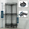 Consumest Corner Shower Caddy Standing - 3-Tier Stainless Steel Shower