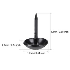 TA-VIGOR 50Pcs Decorative Upholstery Tacks, Brass Tacks, Furniture Tacks, 11mm Head Dia 17mm Length Upholstery Nails Decorative Tacks for Furniture