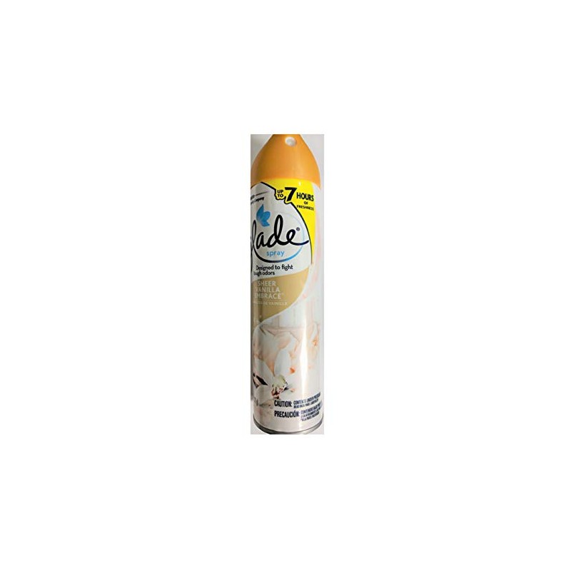 Glade Sheer Vanilla Aerosol 8 Ounce (Pack of 3)