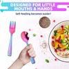 VITEVER 10 Pack Toddler Utensils, Stainless Steel Rainbow Silverware Set