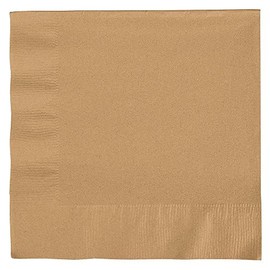 Creative Converting 663276B Touch of Color 2-Ply Paper Lunch Napkins (50 Count), Glittering Gold, 6.5"x6.5"
